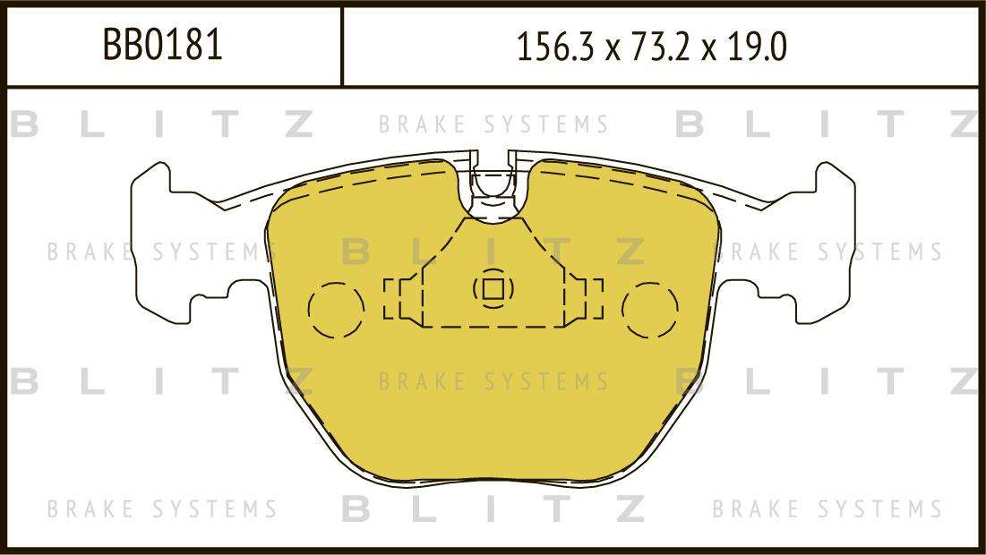 

Тормозные колодки BLITZ передние дисковые BB0181