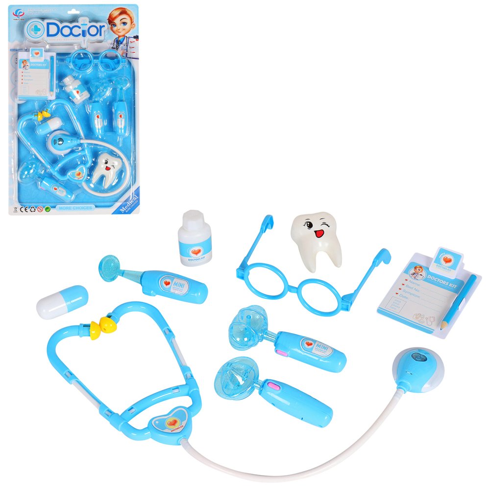 

Набор доктора YUAN FA TOYS 9 предметов стетоскоп JB0208252, JB0208252