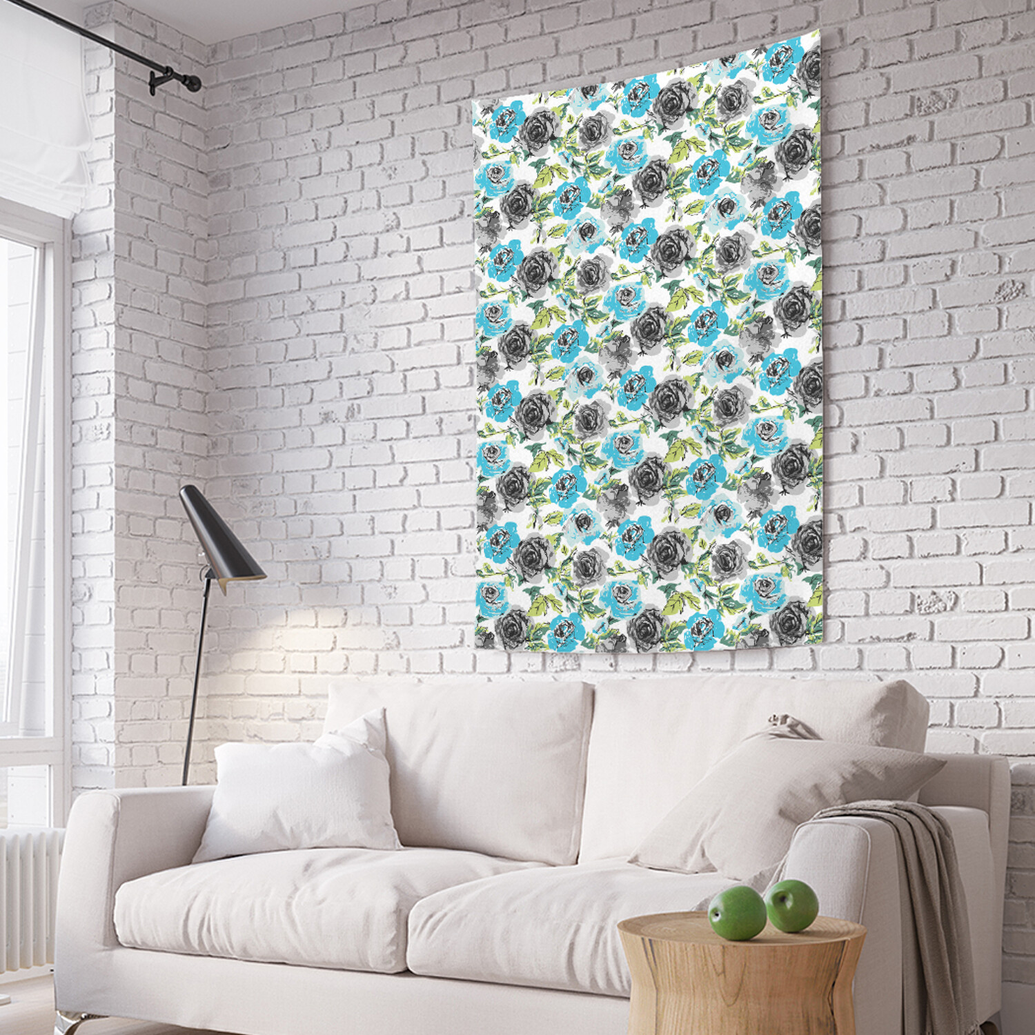 

Вертикальное фотопанно на стену JoyArty Розы монохром 150x200 см, Розы монохром