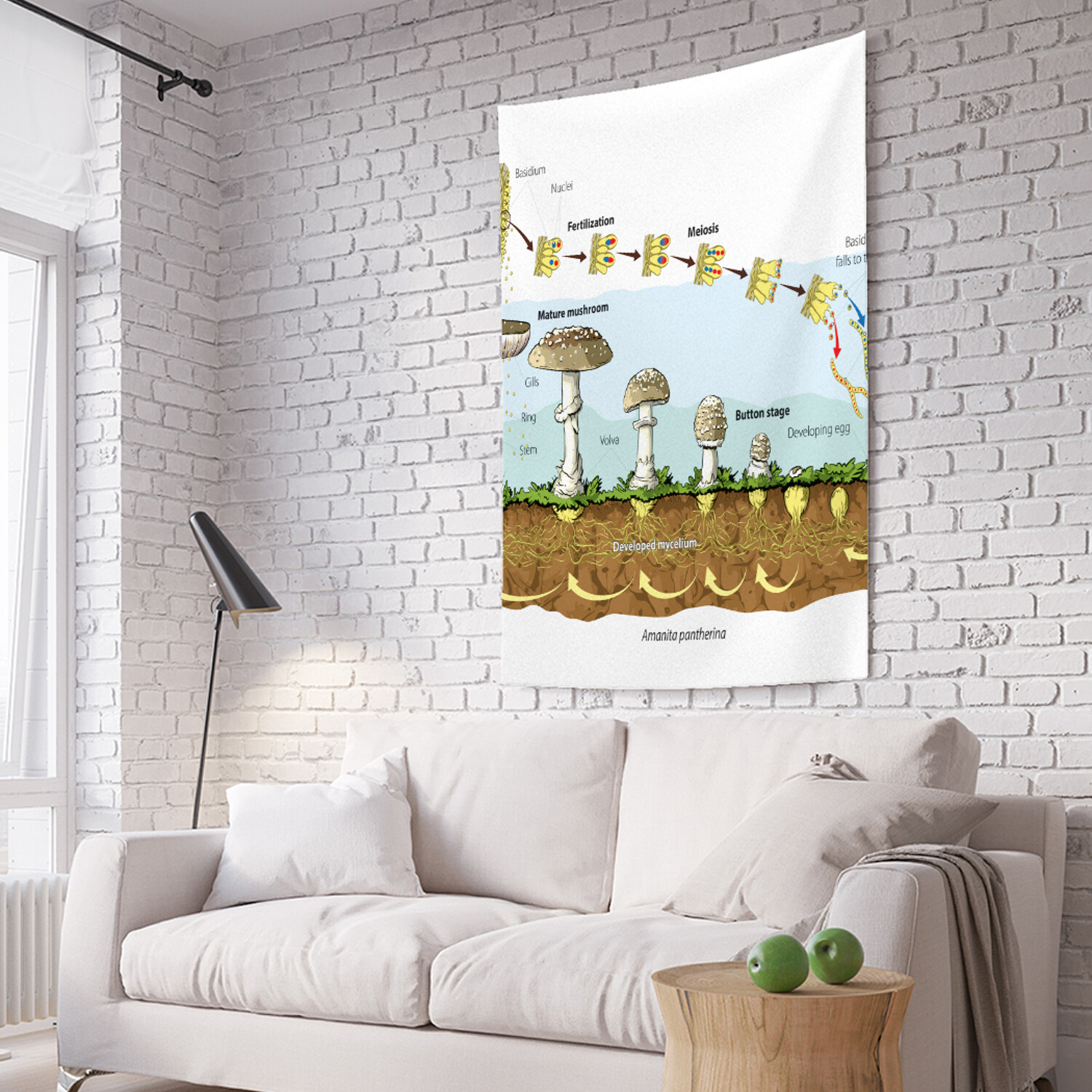 

Вертикальное фотопанно на стену JoyArty Грибной цикл 150x200 см, Грибной цикл