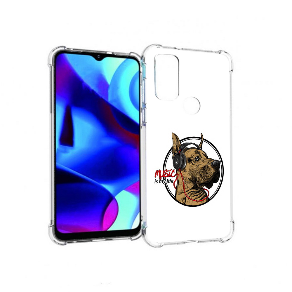 

Чехол MyPads Tocco для Motorola Moto G музыкальная собака (PT227075.349.490), Прозрачный, Tocco