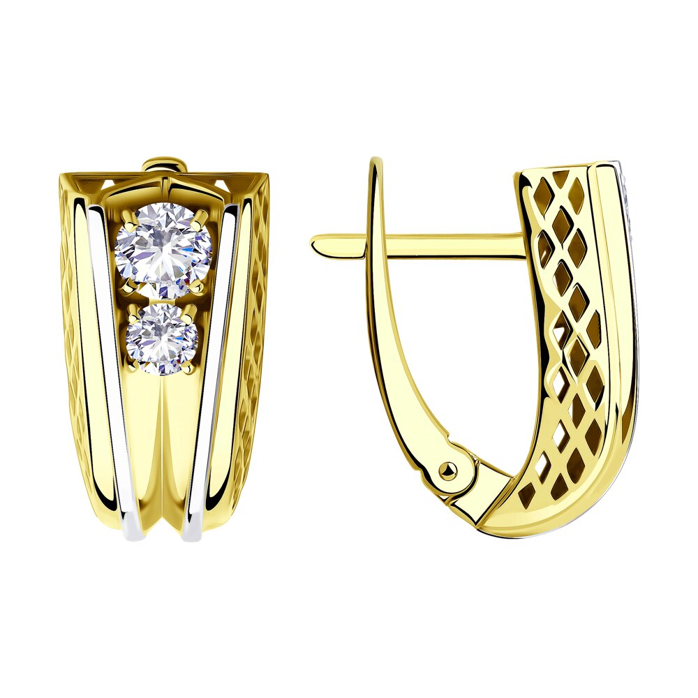 

Серьги из желтого золота SOKOLOV 028641-2, фианит, 028641-2
