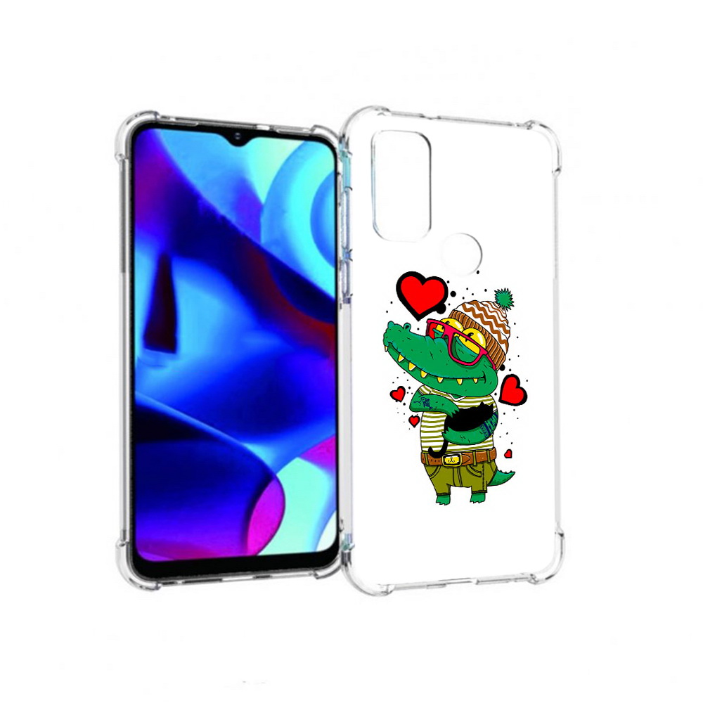 

Чехол MyPads Tocco для Motorola Moto G Влюбленный крокодил (PT227075.349.48), Прозрачный, Tocco