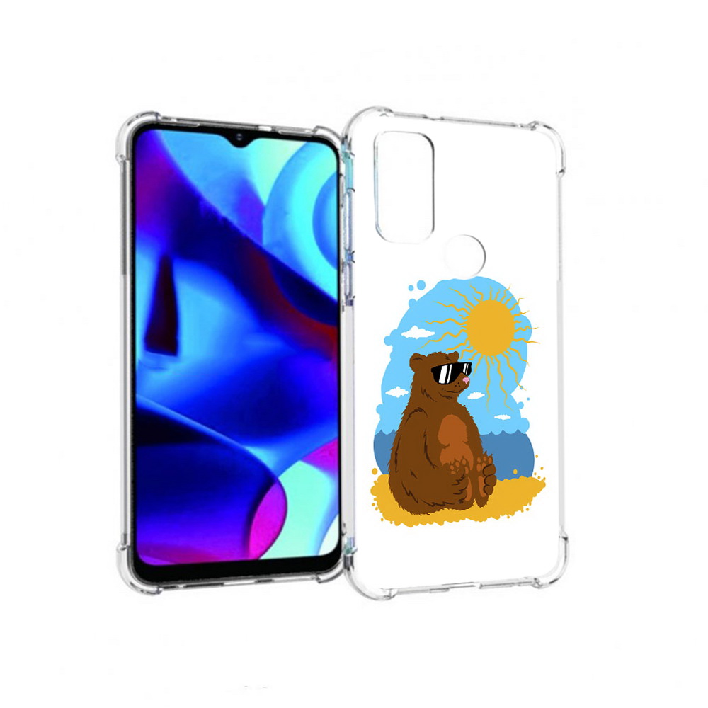 

Чехол MyPads Tocco для Motorola Moto G медведь на чиле (PT227075.349.468), Прозрачный, Tocco
