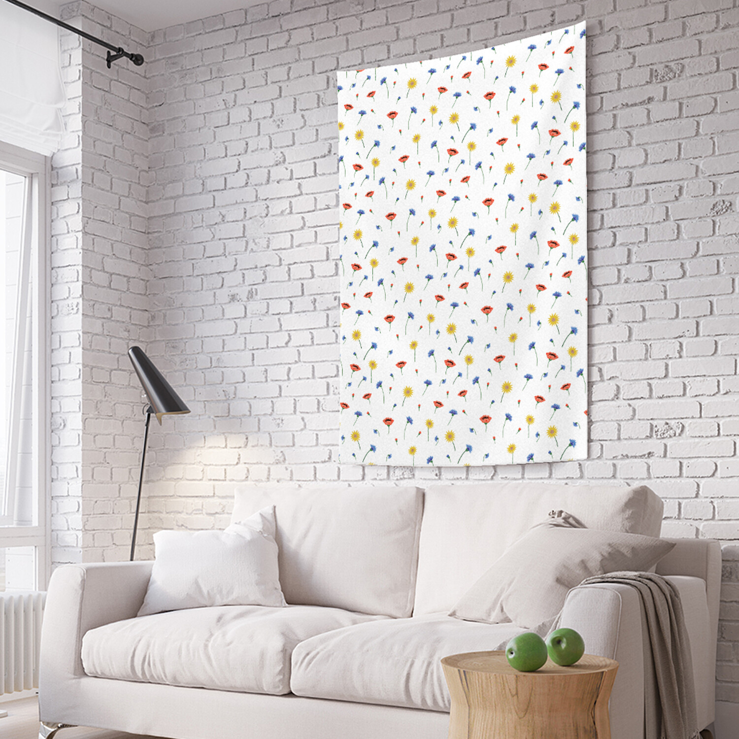 

Вертикальное фотопанно на стену JoyArty Фиалки и мак 150x200 см, Фиалки и мак