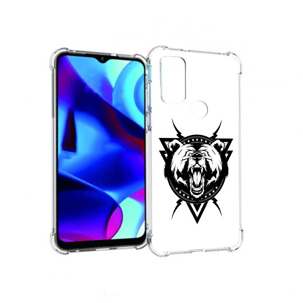 

Чехол MyPads Tocco для Motorola Moto G медведь в треугольнике (PT227075.349.464), Прозрачный, Tocco