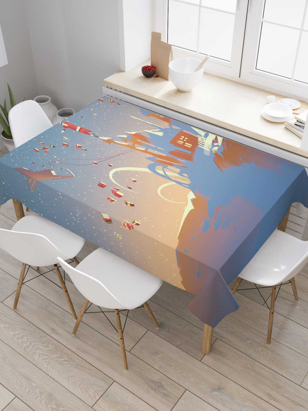 

Скатерть прямоугольная JoyArty "Сказочная атмосфера" из сатена, 120x145 см, Сказочная атмосфера