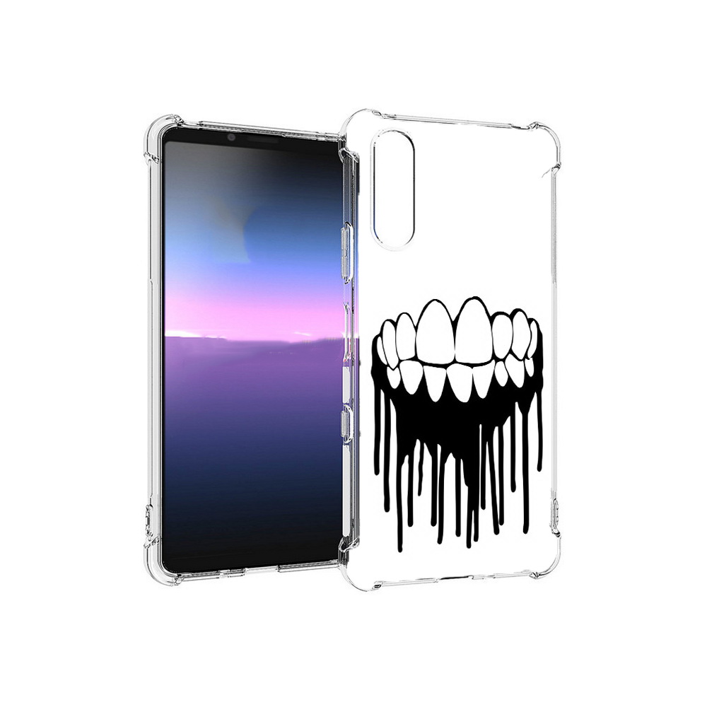 

Чехол MyPads Tocco для Sony Xperia 10 III зубы (PT161504.223.372), Прозрачный, Tocco