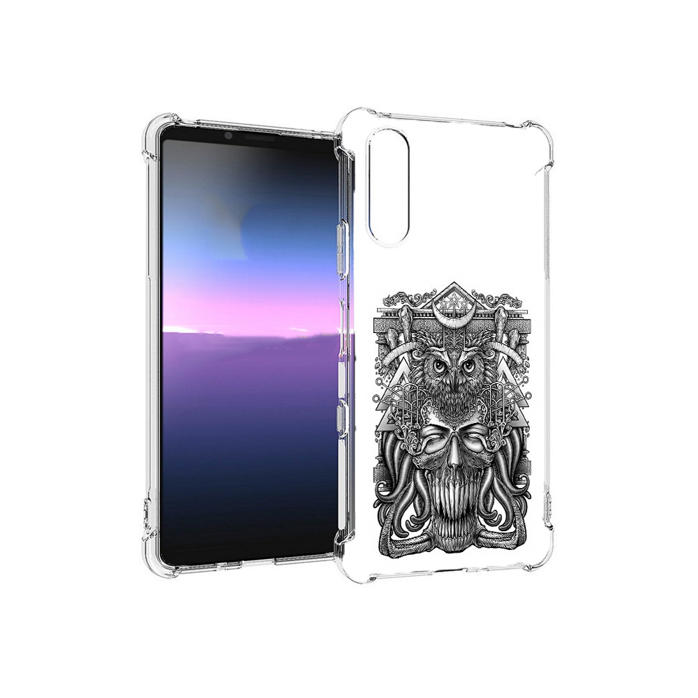 

Чехол MyPads Tocco для Sony Xperia 10 III зубастая сова (PT161504.223.369), Прозрачный, Tocco