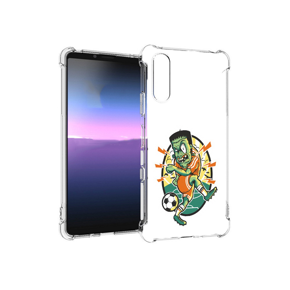 

Чехол MyPads Tocco для Sony Xperia 10 III зомби футболист (PT161504.223.368), Прозрачный, Tocco