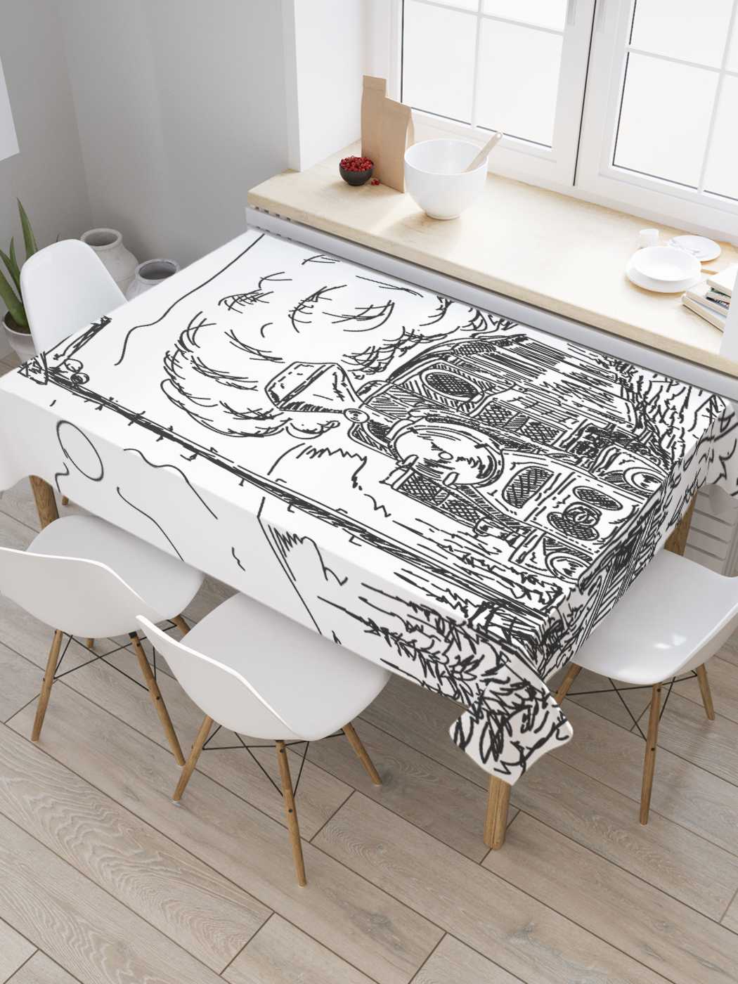 

Скатерть прямоугольная JoyArty "Паровозные перевозки" из сатена, 120x145 см, Паровозные перевозки