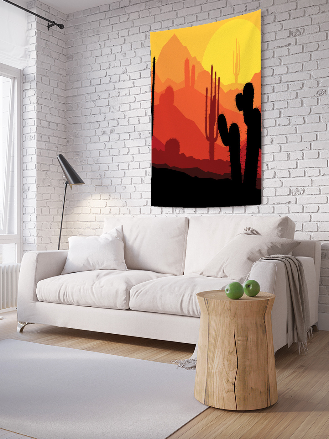 

Вертикальное фотопанно на стену JoyArty Кактусы в тумане 100x150 см, Кактусы в тумане