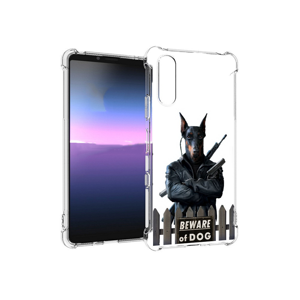 

Чехол MyPads Tocco для Sony Xperia 10 III доберман (PT161504.223.332), Прозрачный, Tocco