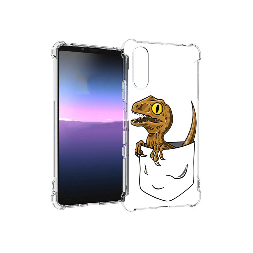 

Чехол MyPads Tocco для Sony Xperia 10 III динозавр в кармане (PT161504.223.327), Прозрачный, Tocco