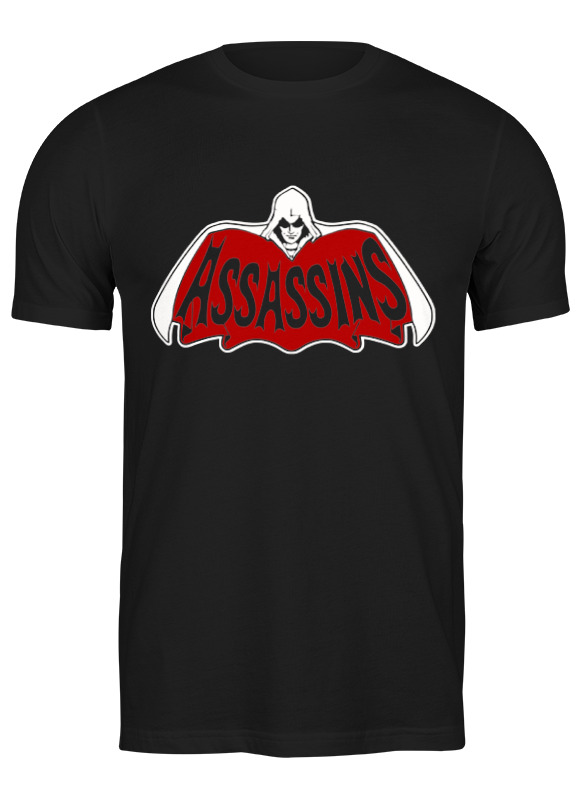 

Футболка женская Printio Assassins x batman черная M, Черный, Assassins x batman