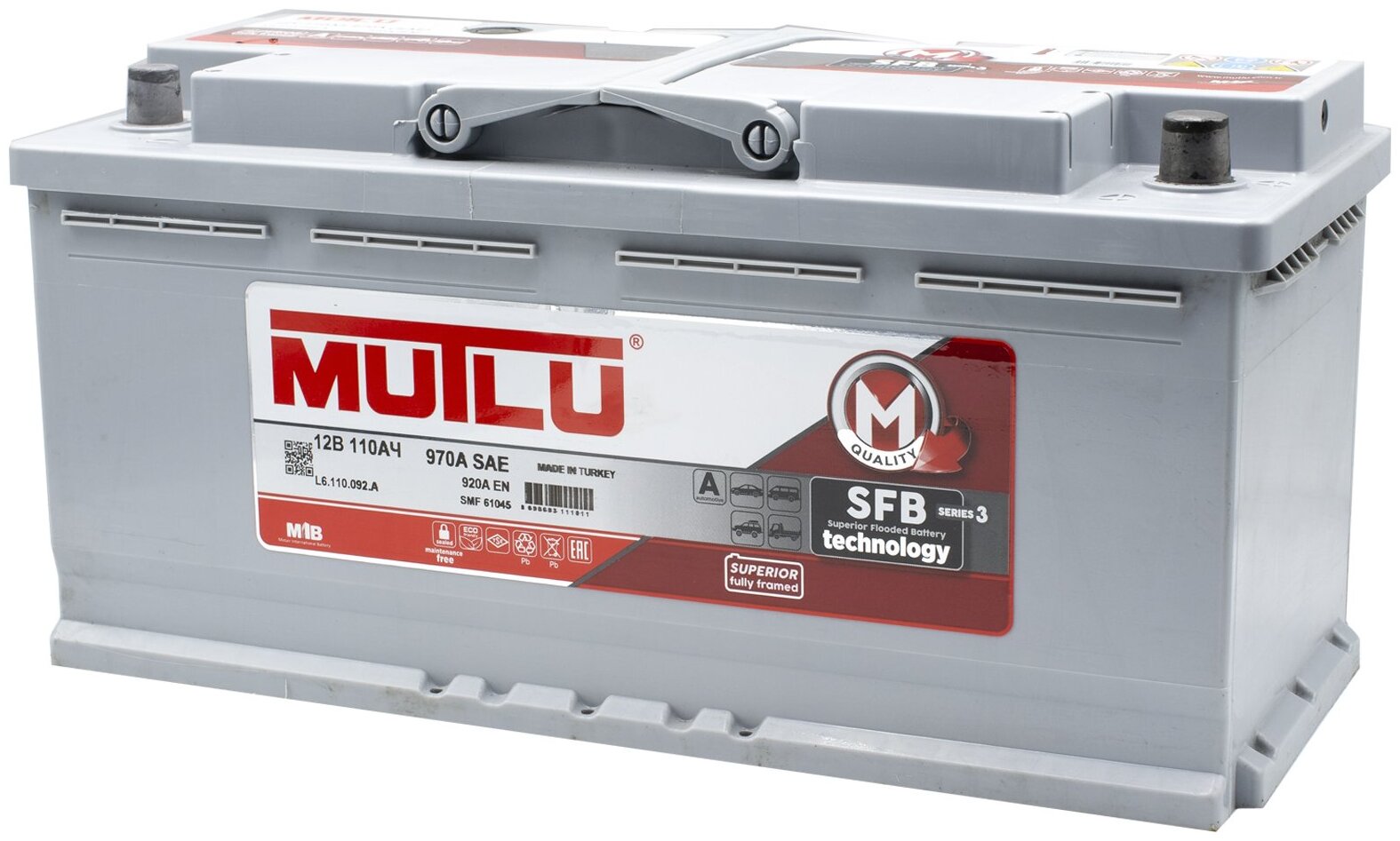 

Аккумулятор MUTLU SFB M3 110 Ач 920 А обратная полярность, SFB M3