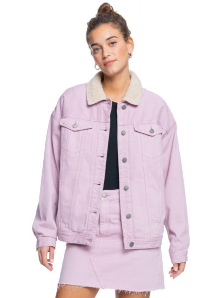 Джинсовая куртка женская Roxy ERJJK03456 розовая 40