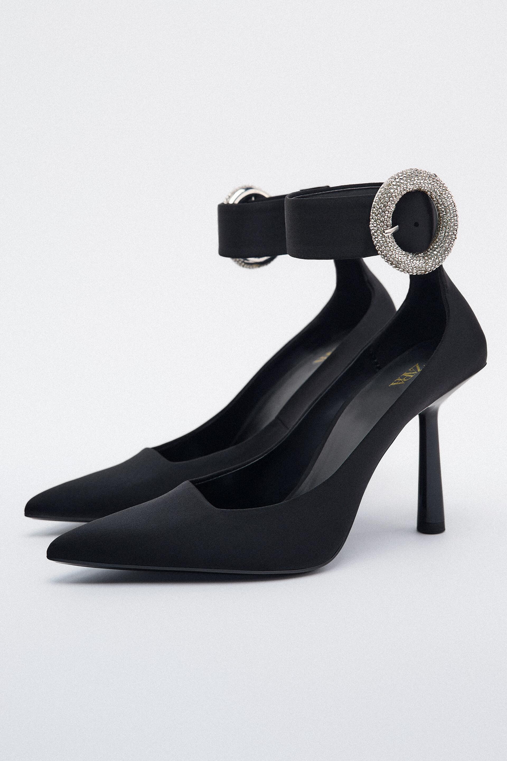 Туфли женские ZARA 12262010 черные 39 EU (доставка из-за рубежа)