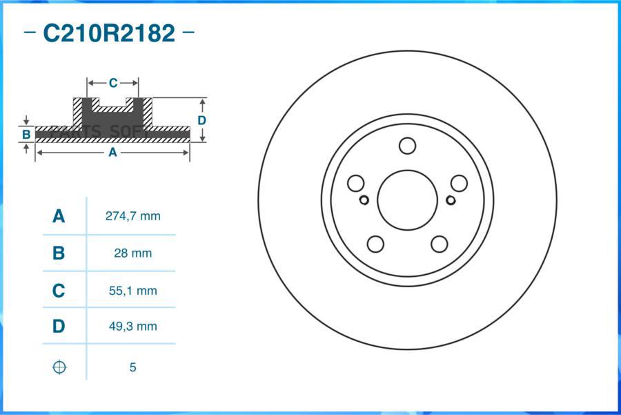 

Тормозной диск CWORKS передний c210r2182