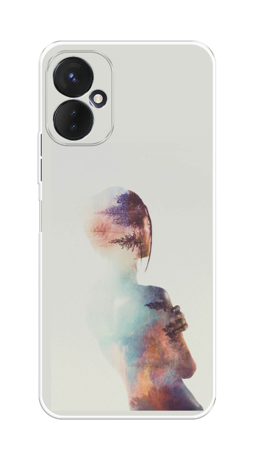 

Чехол на Tecno Spark 9 Pro "Девушка-лес", Розовый;голубой;серый, 301950-1