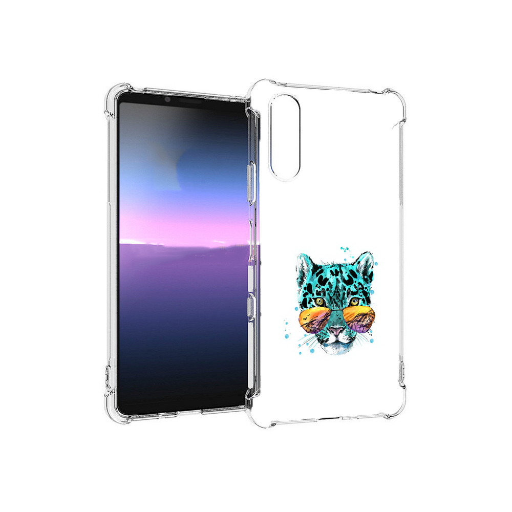 

Чехол MyPads Tocco для Sony Xperia 10 III голубой лео (PT161504.223.294), Прозрачный, Tocco