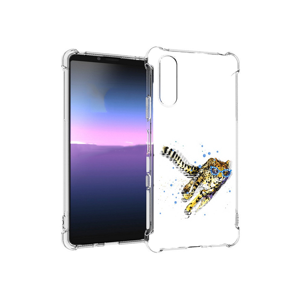 

Чехол MyPads Tocco для Sony Xperia 10 III гепард в очках (PT161504.223.287), Прозрачный, Tocco