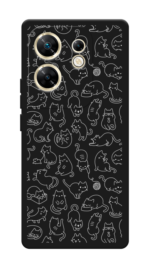 

Чехол Awog на Infinix Zero 30 4G / Инфиникс Зеро 30 4G "Шкодливые котики", Прозрачный;бежевый, 3105052-1