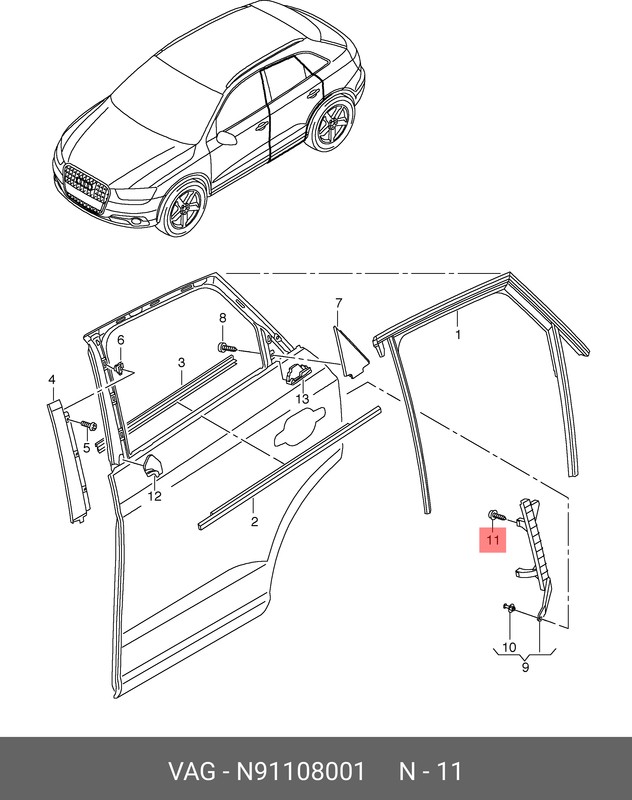 

Саморез с внутренним torx, AUDI/VW