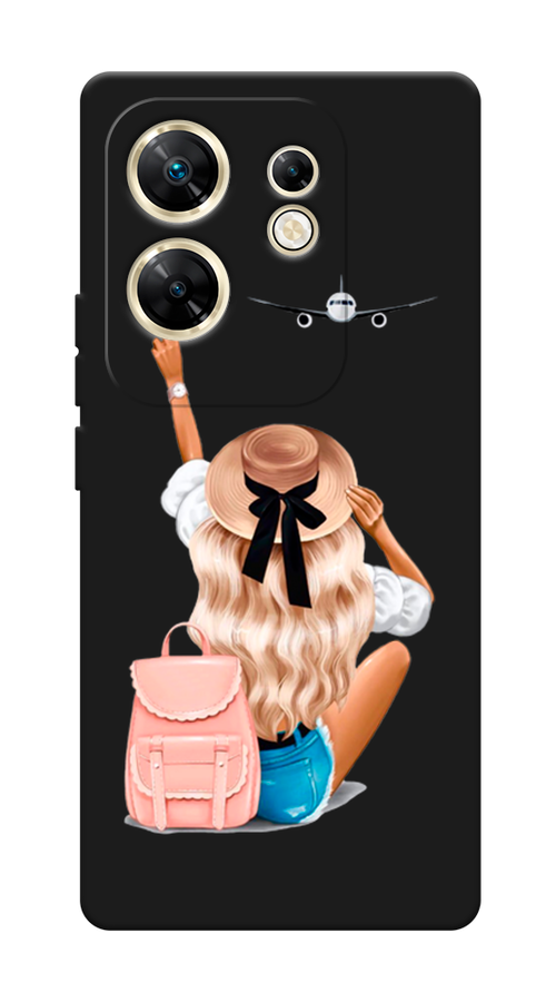 

Чехол Awog на Infinix Zero 30 4G / Инфиникс Зеро 30 4G "Автостопом самолетом", Бежевый;белый, 3105052-1