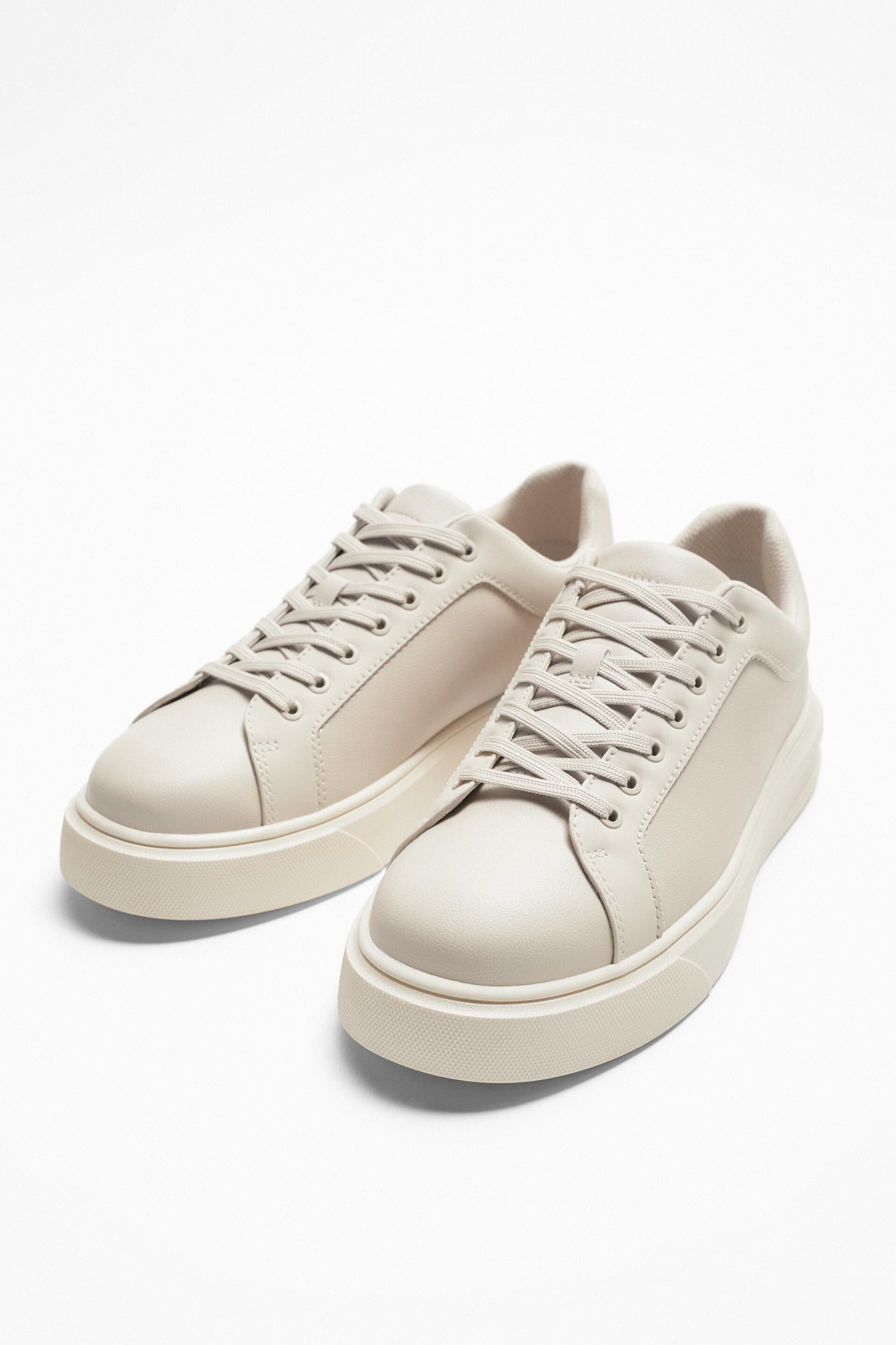 Кеды мужские ZARA 12229020 бежевые 44 RU (доставка из-за рубежа)