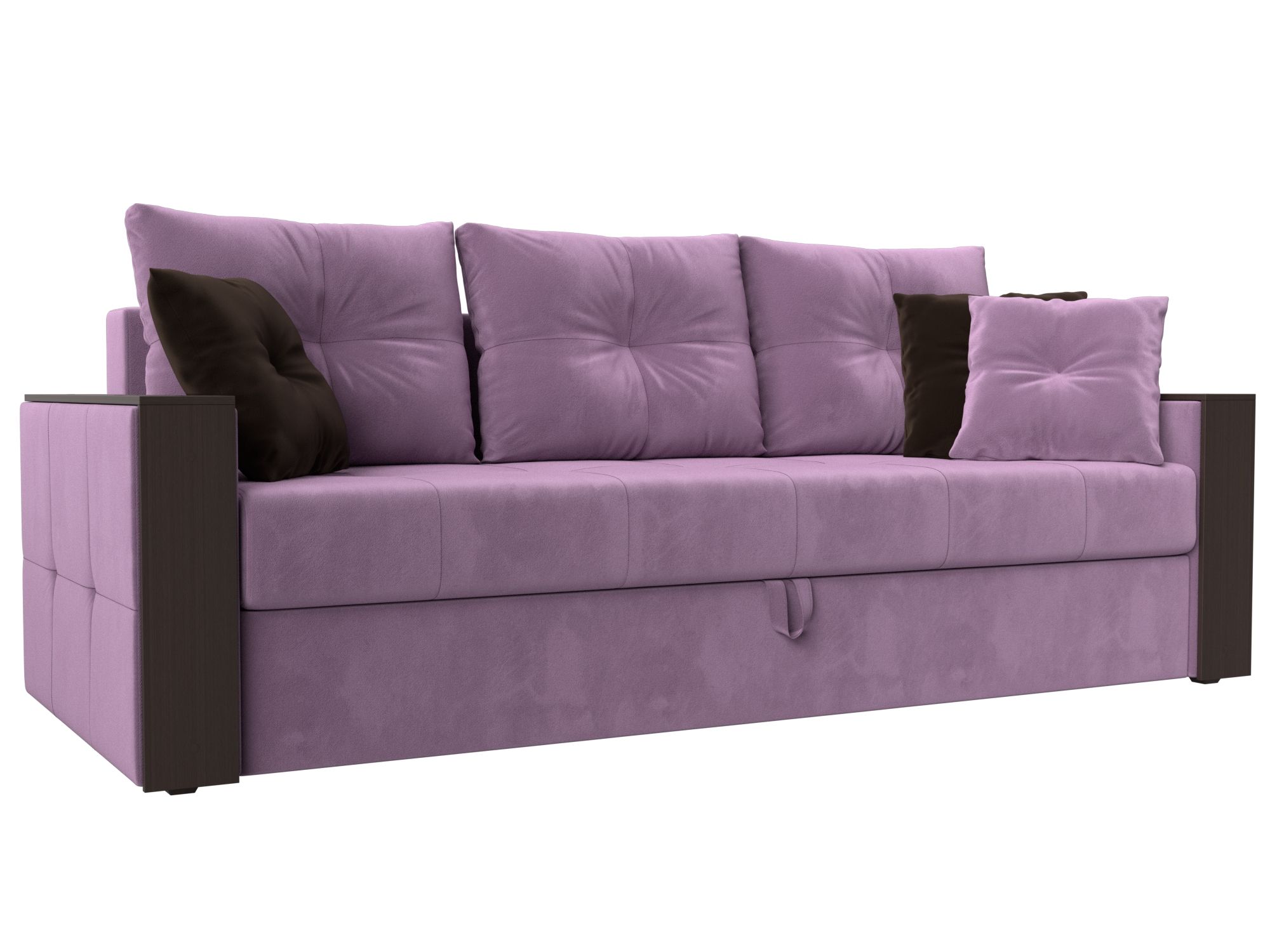 

Диван прямой Лига Диванов Валенсия 225х97х85 см, сиреневый\коричневый, Диван прямой Валенсия