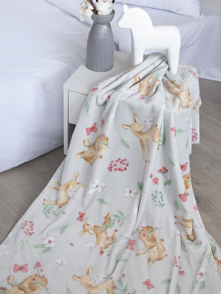 

Плед детский для новорожденных Baby Nice Жаккард, серый, 100х140 см, Жаккард