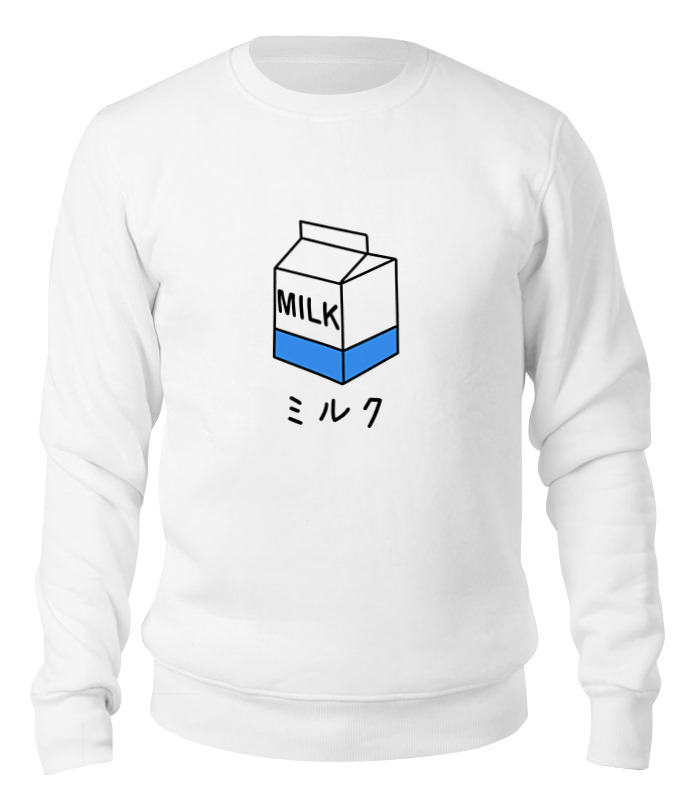 

Свитшот унисекс Printio Milk 1 белый XL, Milk 1