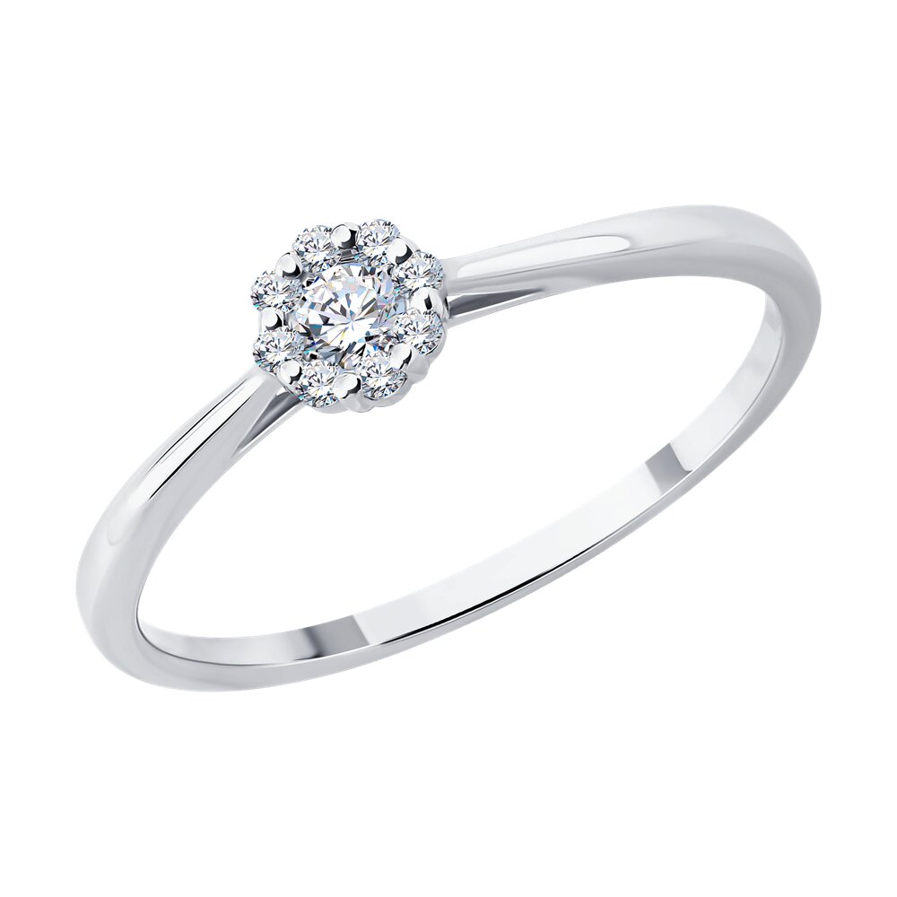 

Кольцо из золота р. 17 SOKOLOV 1012742-3, бриллиант, 1012742-3