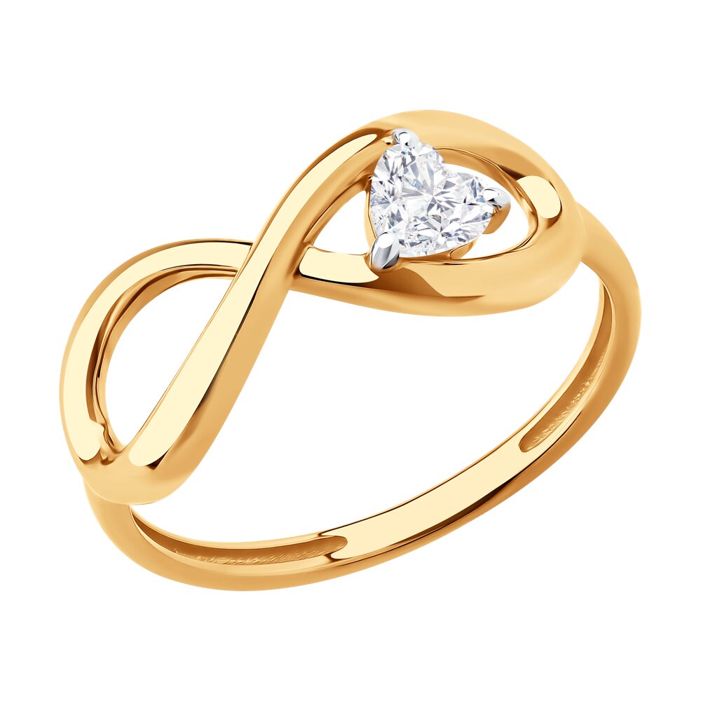 

Кольцо из золота р. 17,5 Diamant 51-110-02650-1, фианит, 51-110-02650-1