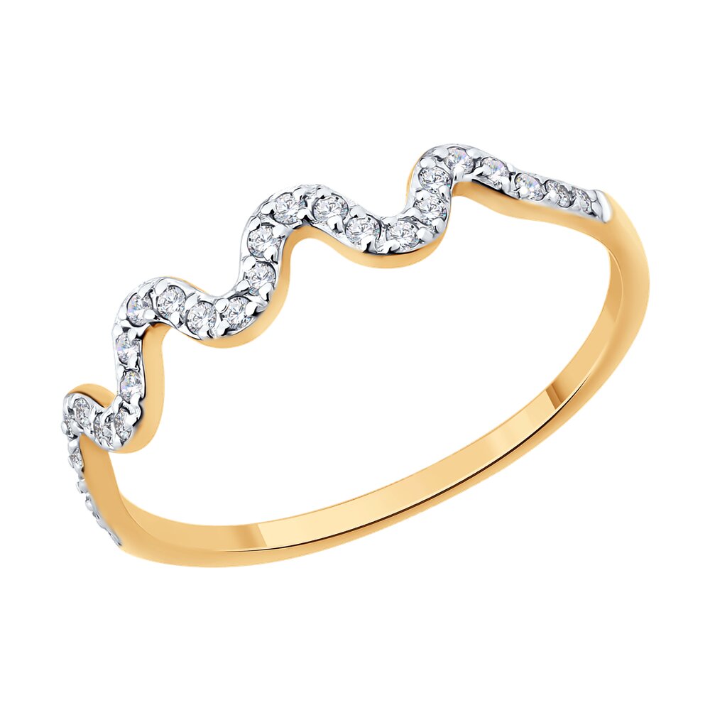

Кольцо из золота р. 18,5 Diamant 51-110-02889-1, фианит, 51-110-02889-1