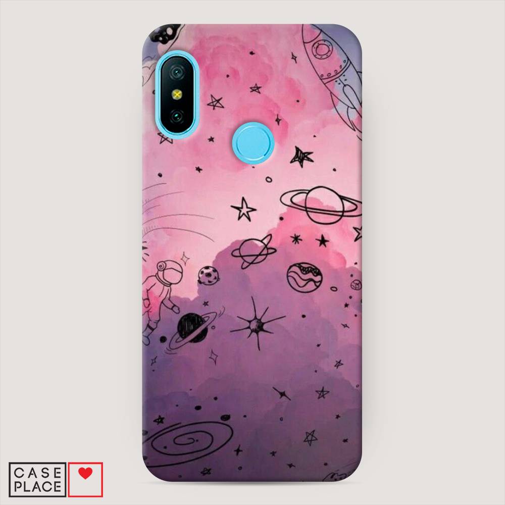 

Пластиковый чехол "Радуга планет 3" на Xiaomi Redmi 6 Plus, 33920-3