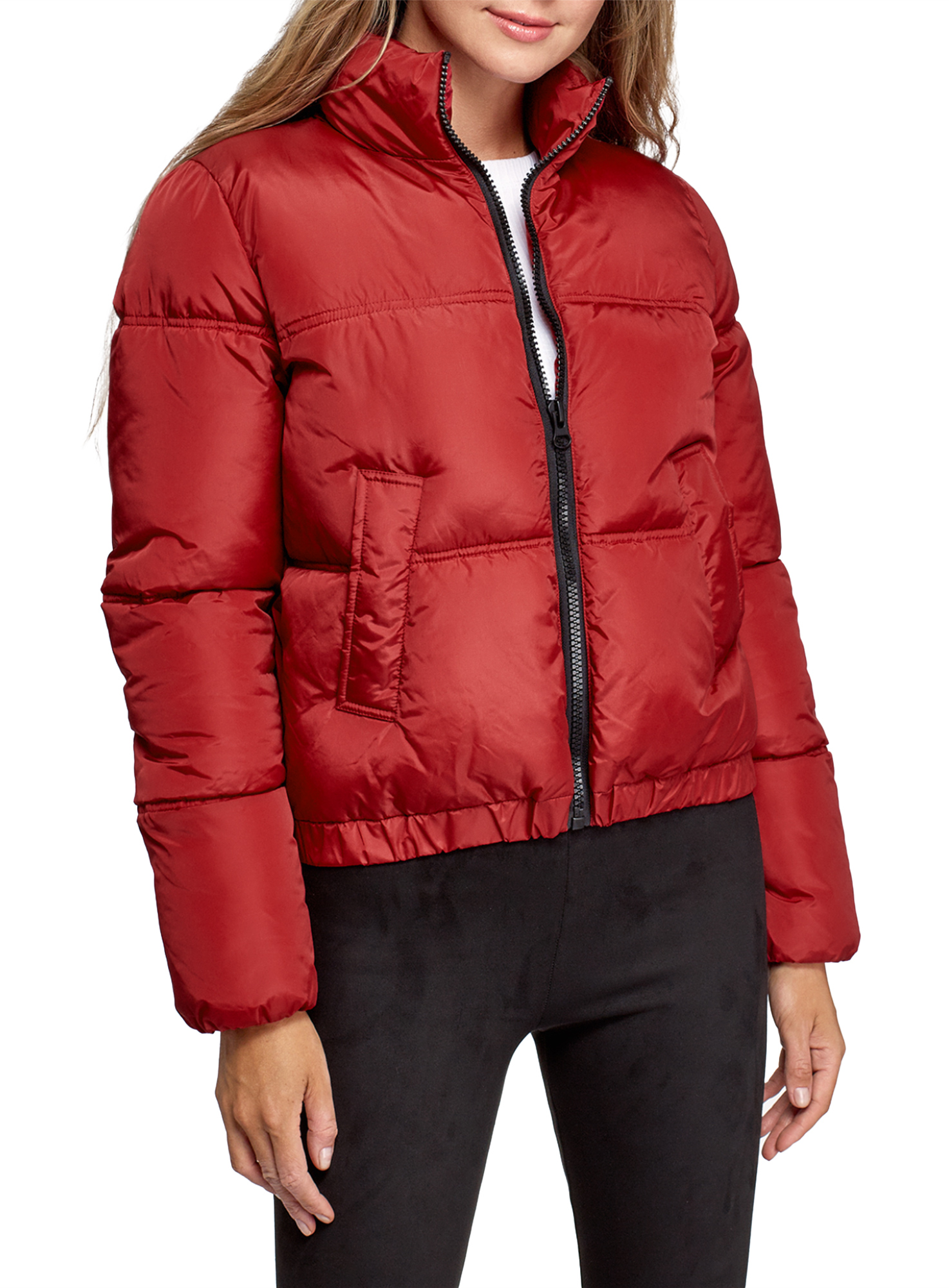 фото Куртка женская oodji 10203083-2 красная 40 eu