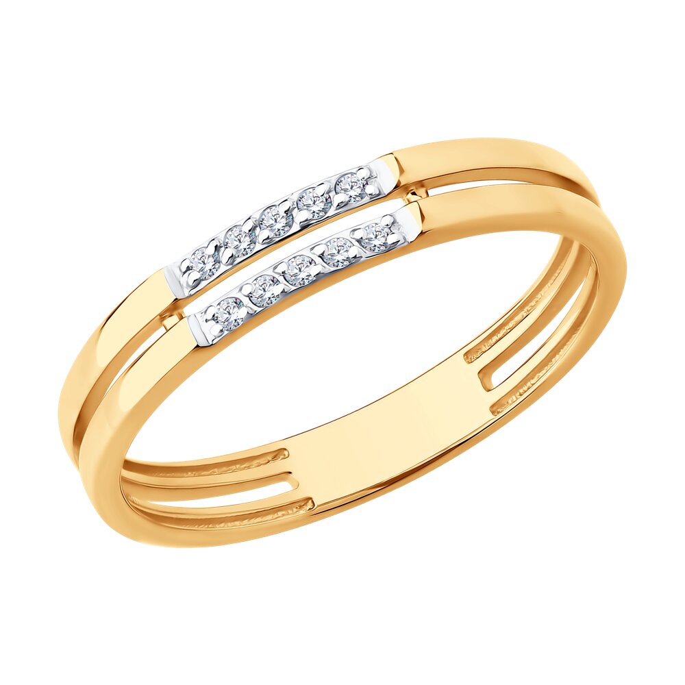 

Кольцо из золота р. 17 Diamant 51-110-02861-1, фианит, 51-110-02861-1
