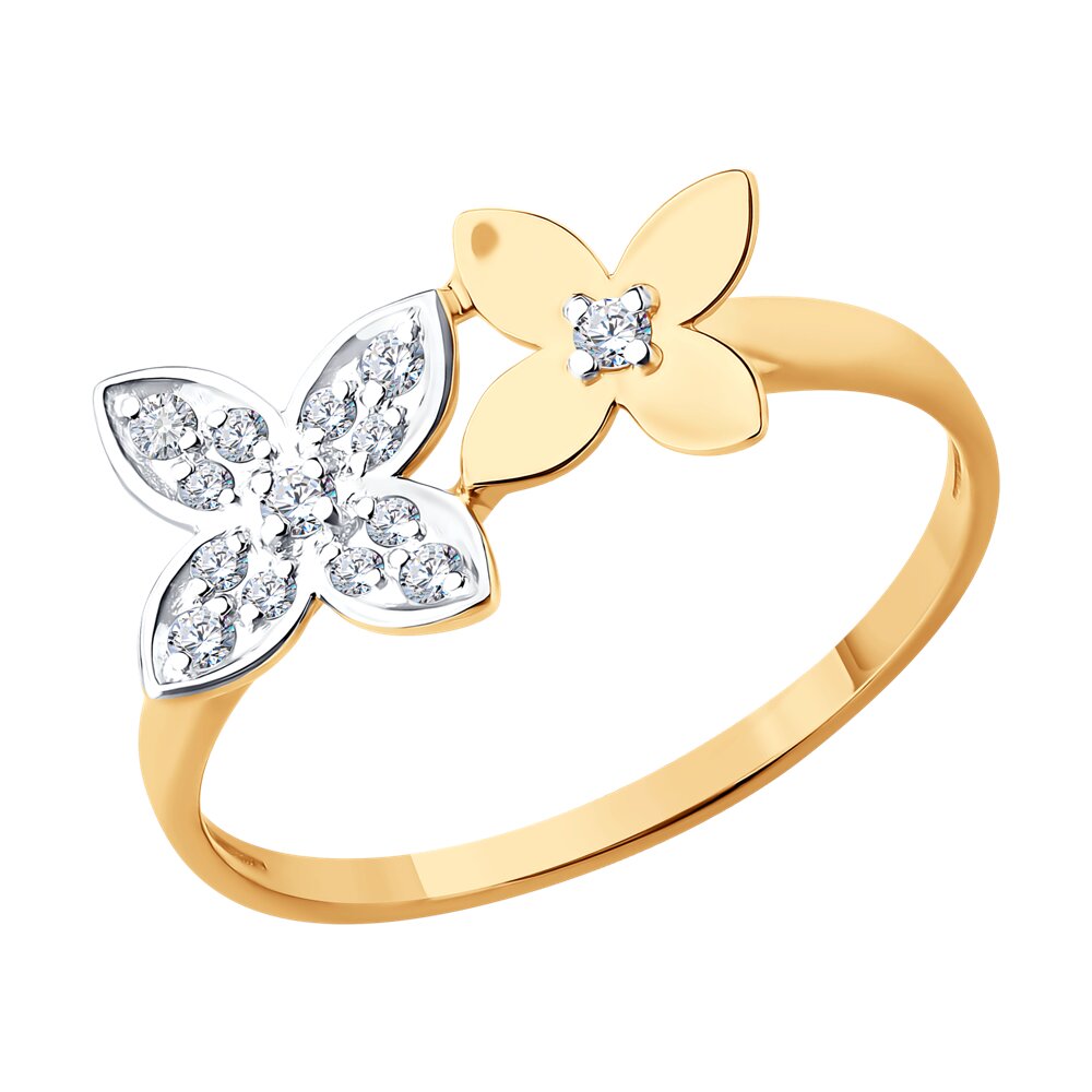 

Кольцо из золота р.  Diamant 51-110-02818-1, фианит, 51-110-02818-1