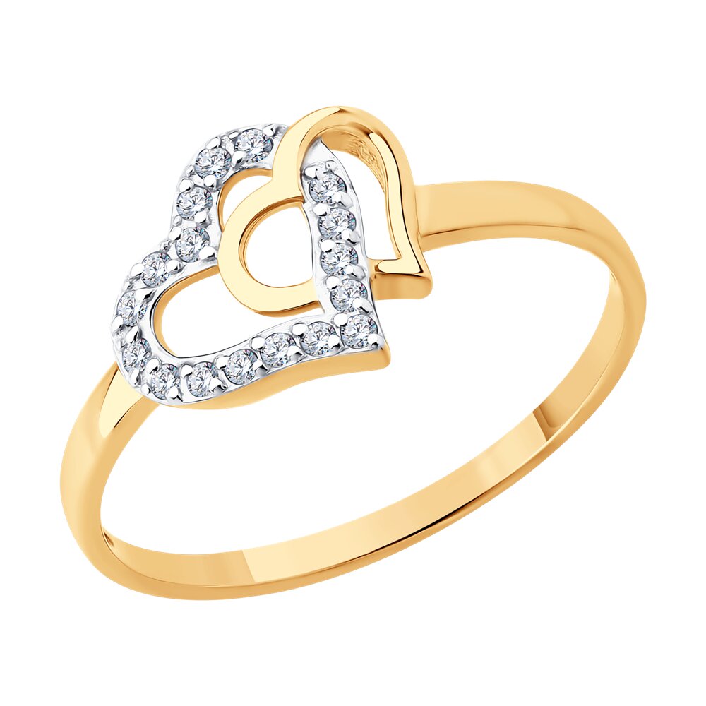 

Кольцо из золота р. 15,5 Diamant 51-110-02914-1, фианит, 51-110-02914-1