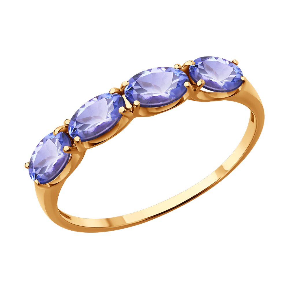

Кольцо из золота р. 16,5 Diamant 51-210-02756-1, танзанит, 51-210-02756-1