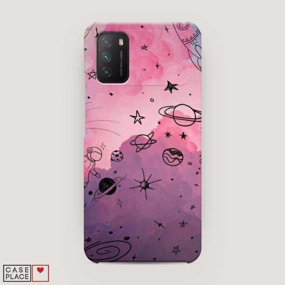 

Пластиковый чехол "Радуга планет 3" на Xiaomi Poco M3, 39520-3