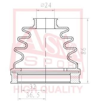 

Пыльник ШРУСа (к-кт без смазки) 24x70x84 VW PASSAT B6 2005-