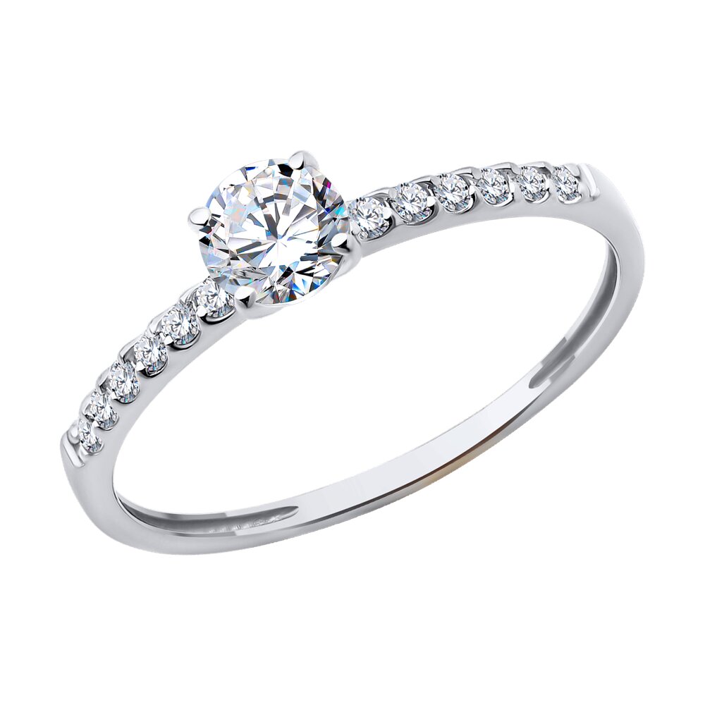 

Кольцо из золота р. 16 Diamant 52-110-02334-1, фианит, 52-110-02334-1