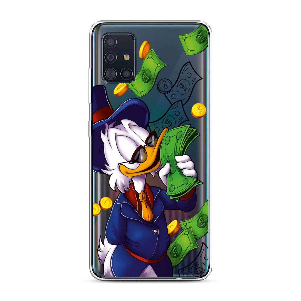 

Чехол на Samsung Galaxy A51 "Scrooge McDuck with Money", Синий;зеленый;белый, 28950-6