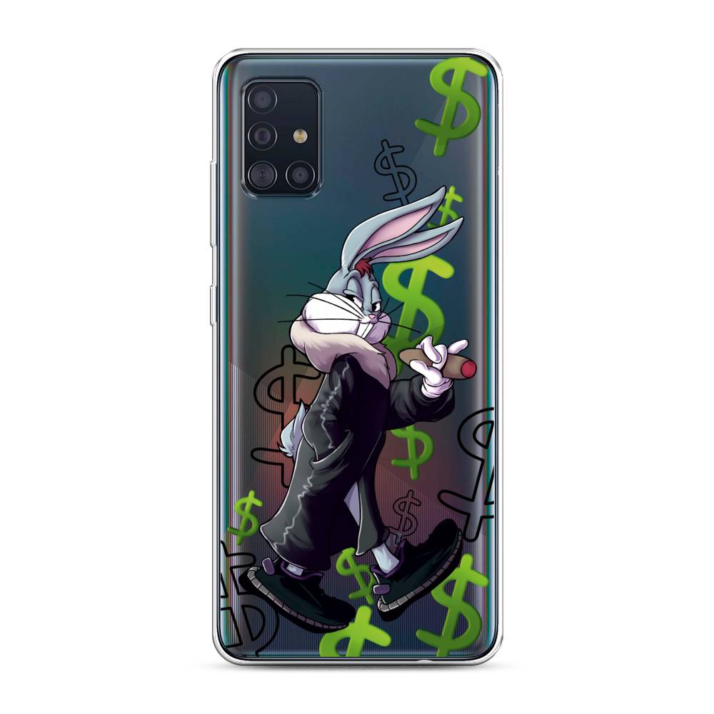 

Чехол на Samsung Galaxy A51 "Rich Bugs Bunny", Зеленый;черный;голубой, 28950-6