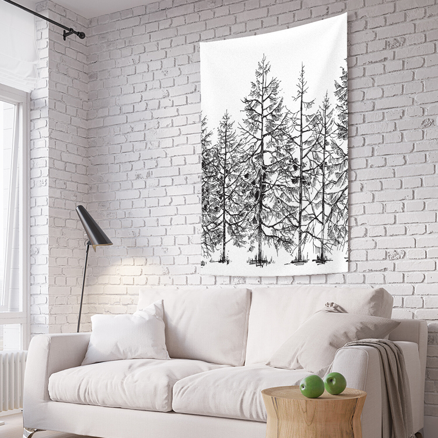 

Вертикальное фотопанно на стену JoyArty Ряд елей 150x200 см, Ряд елей