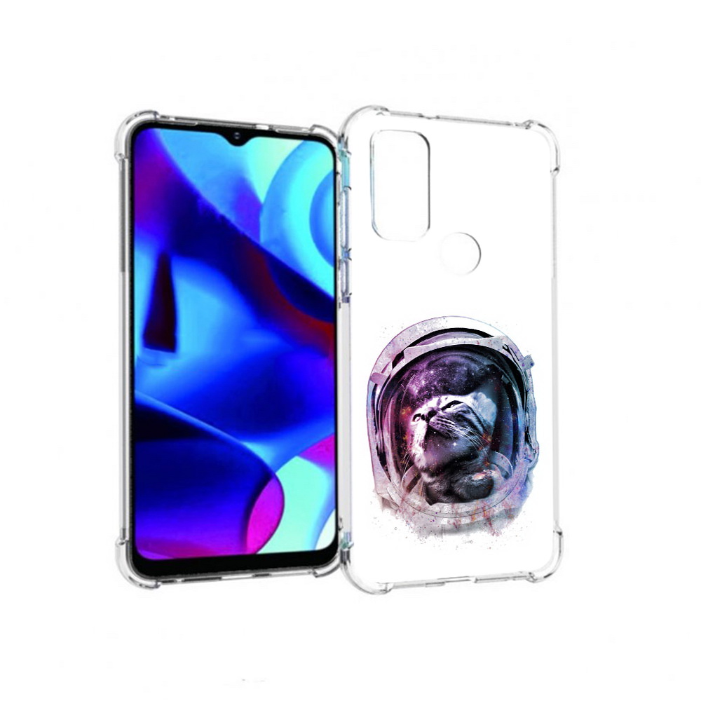 

Чехол MyPads Tocco для Motorola Moto G кот в шлеме (PT227075.349.396), Прозрачный, Tocco