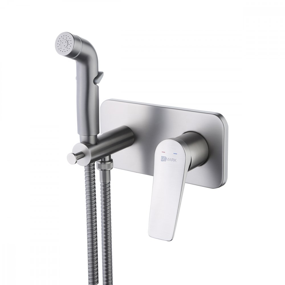 

Смеситель LEMARK Bronx LM3720GM с гигиеническим душем, встраиваемый, Серебристый, LM3720GM
